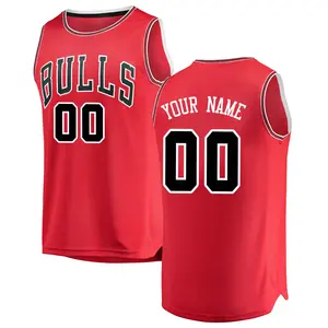 Men's Custom Chicago Bulls Fanatics Branded Swingman Red Jersey - Icon Edition