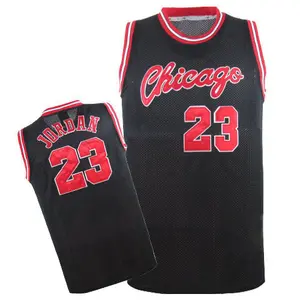 Men's Michael Jordan Chicago Bulls Nike Authentic Black Crabbed Typeface Throwback Jersey