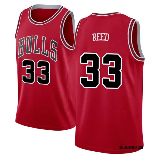 Men's Willie Reed Chicago Bulls Nike Swingman Red Jersey - Icon Edition
