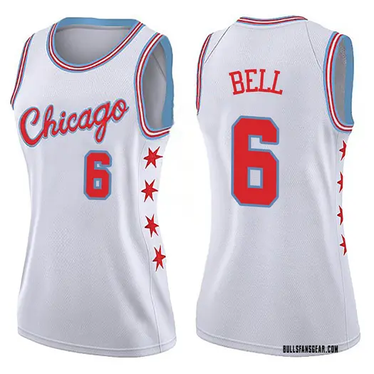 Women's Jordan Bell Chicago Bulls Nike Swingman White Jersey - City Edition