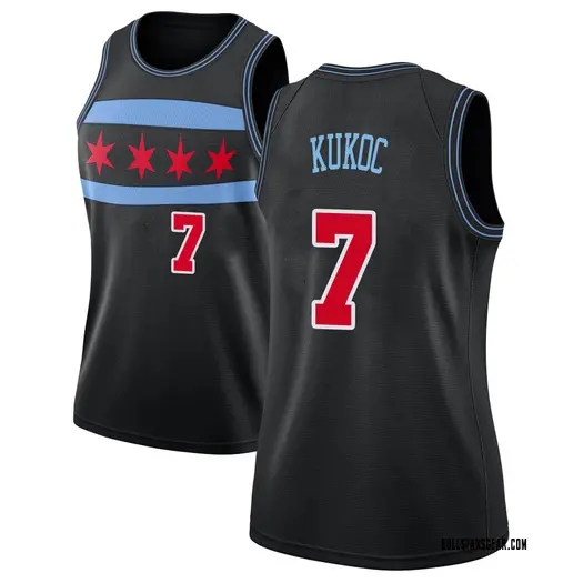 Women's Toni Kukoc Chicago Bulls Nike Swingman Black 2018/19 Jersey - City Edition